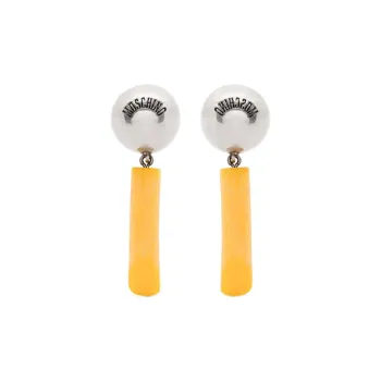 MOSCHINO Logo engraved Clip on Earrings