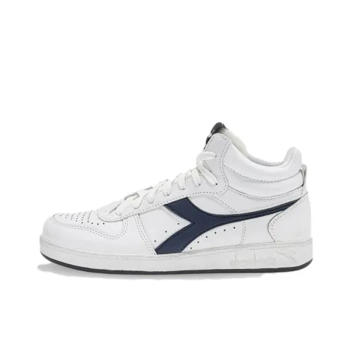 Diadora Magic Basket Anti Slip Wear Resistant Low Top Skateboard Shoes Unisex White
