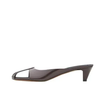 NEOUS Closed Toe Slippers 4cm Women's Brown