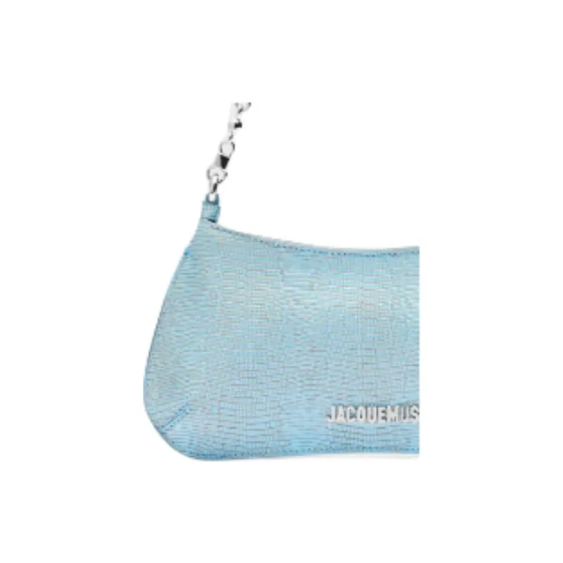 Jacquemus Calfskin Shoulder Bag Small Size Women's Blue-5