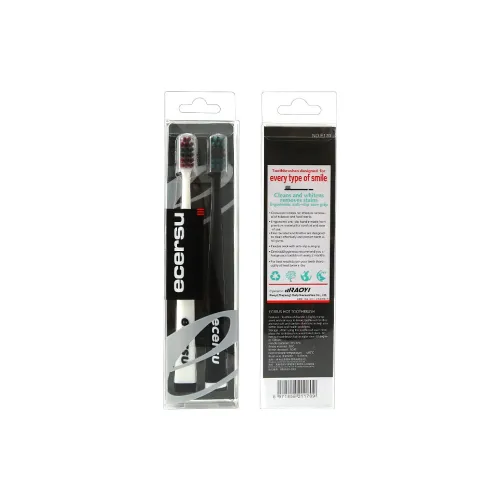 CHENYISHENG Korean Bamboo Charcoal Toothbrush 2 Pack Soft Bristles For Men And Women's Perfect For Couples