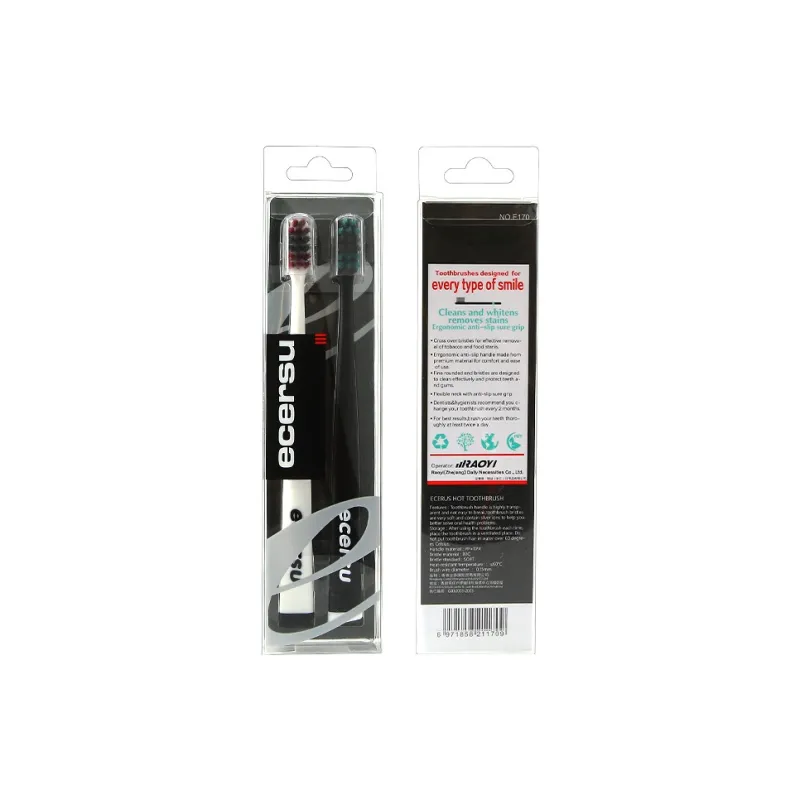 CHENYISHENG Korean Bamboo Charcoal Toothbrush 2-Pack Soft Bristles For Men And Women's Perfect For Couples-0