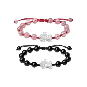 Ancient Jewelry Obsidian Jade Bracelets Unisex