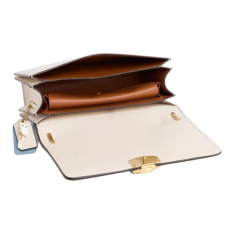 COACH Bandit Calfskin Shoulder Bag Medium Size Women's Brass With Ivory Accents-2