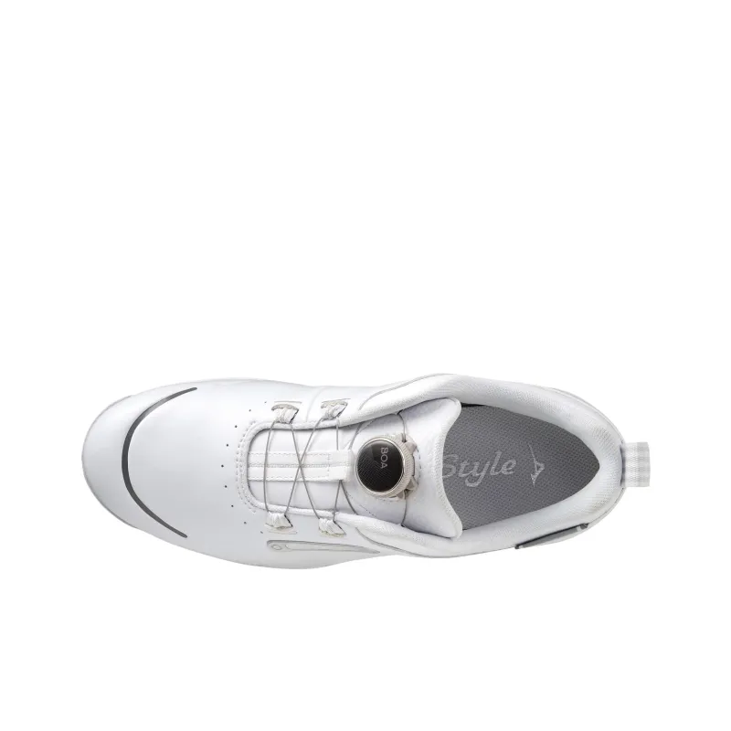 Mizuno Wide Style Wg Waterproof Low Top Casual Shoes Women's White-1