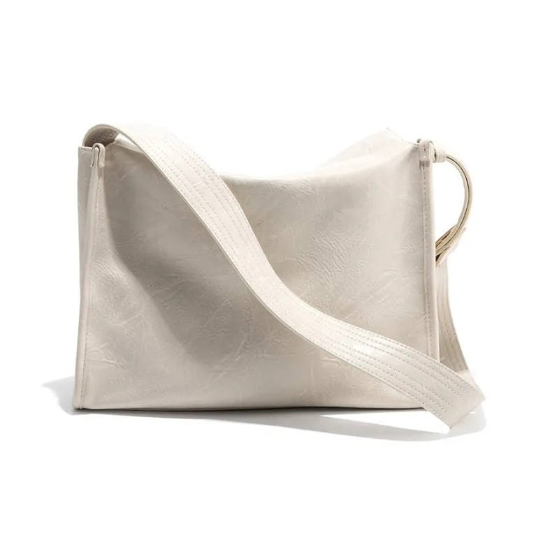 CLEVER& KETCH PU Shoulder Bag Crossbody Bag Hobo Bag Regular Women's Ecru/Black-3