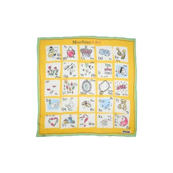 MOSCHINO Graphic Printed Square Scarf