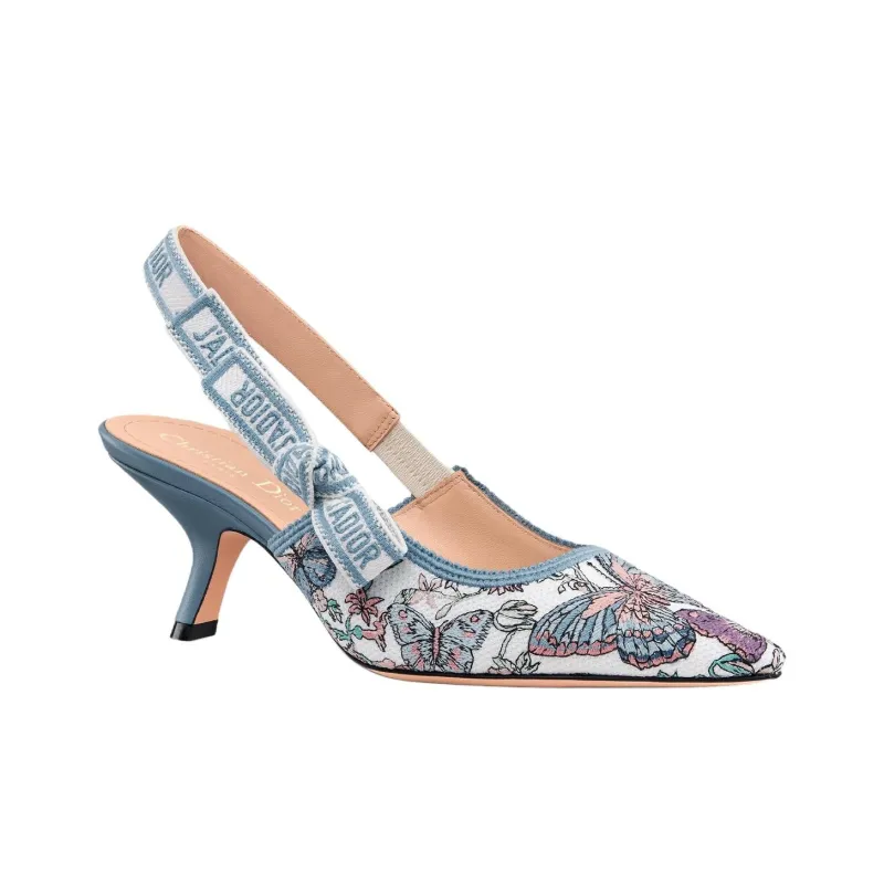 DIOR J'Adior Irregular Heel High Heels 6.5cm Women's Blue-2