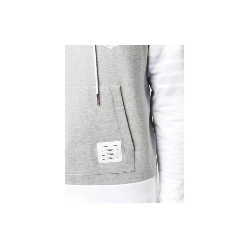 THOM BROWNE Anchor Embroidered Drawstring Hoodie-4