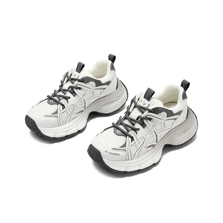 JOSINY Low-Top Chunky Sneakers Women's White Gray-2
