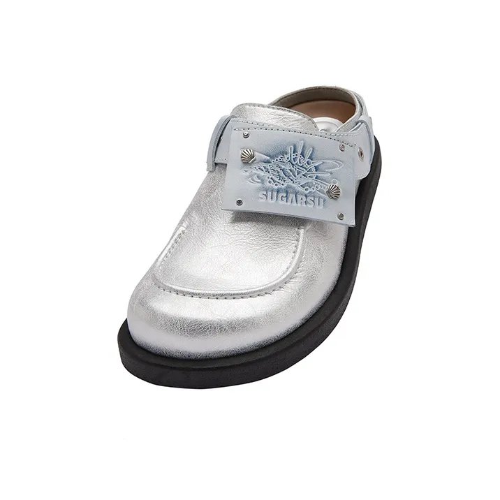 SUGARSU Abrasion Resistant Slip Resistant Closed Toe Slippers Unisex Silver-1