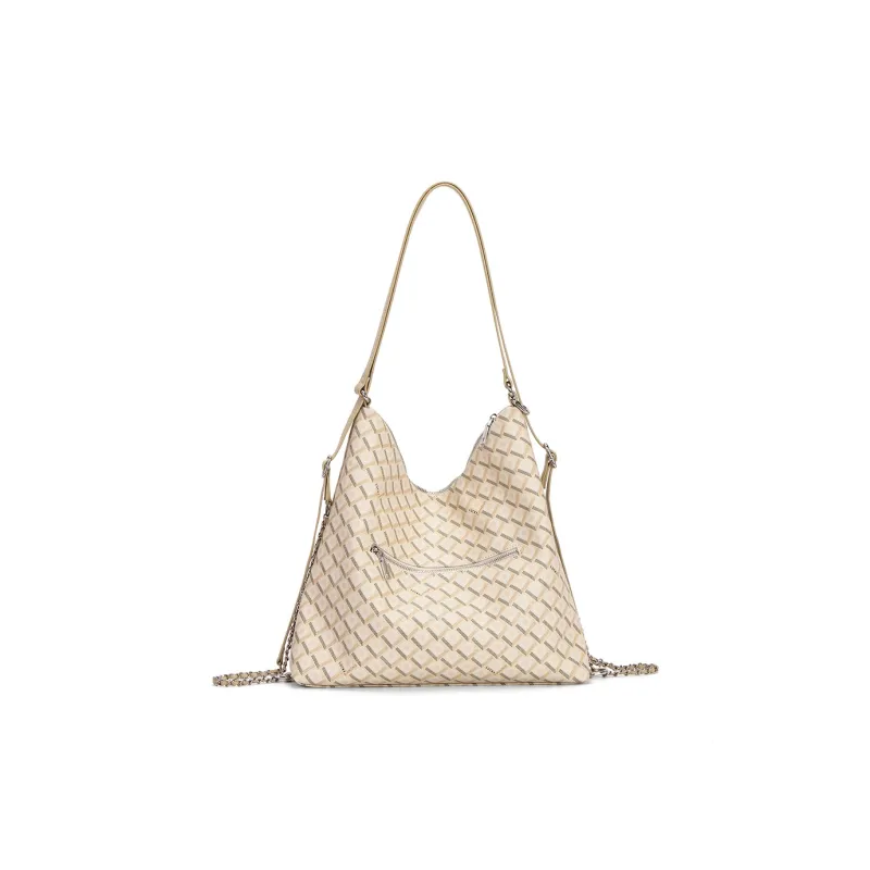 LUCKY DIAMOND Nylon Shoulder Bag Regular Women's Coffee/Custard-3