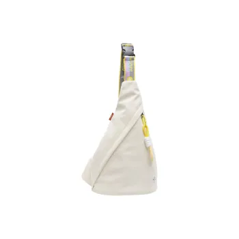 GOBLIN SHARKS 1759 Canvas Sling Bag Unisex White & Purple/White & Black/Yellow Brown/Black