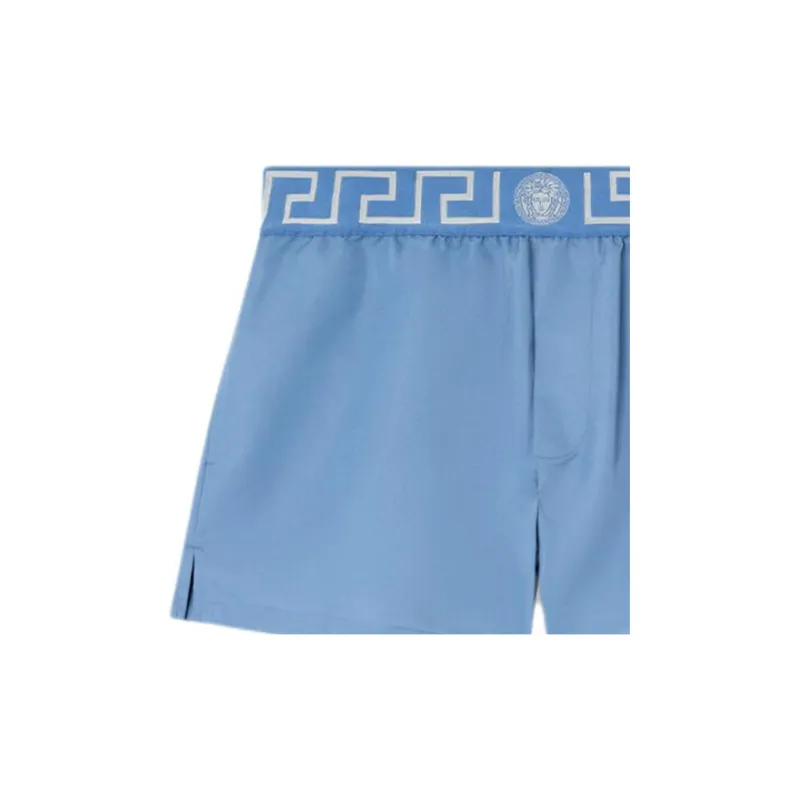 VERSACE Greca Border Elasticated Waistband Swim Shorts-3