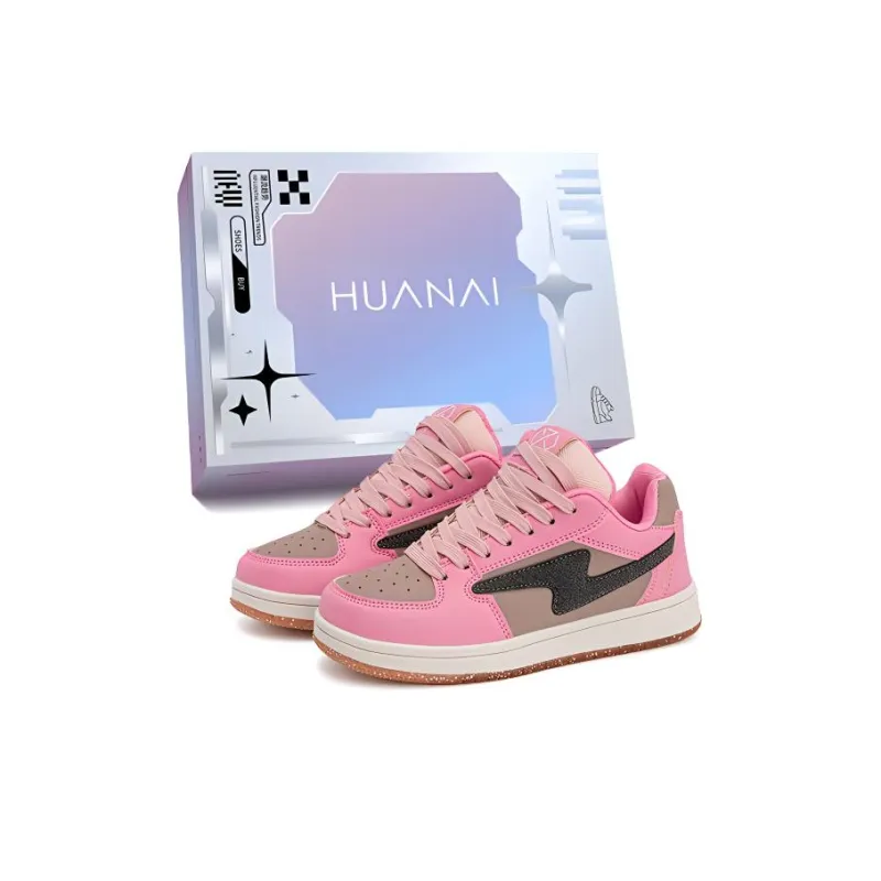 HUANAI Slip-Resistant Cushioning Lightweight Low-Top Skateboard Shoes Unisex-14