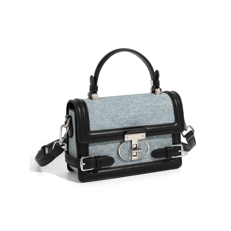 BOBDOG PU Baguette Shoulder Crossbody Bag Small Size Women's Blue-4