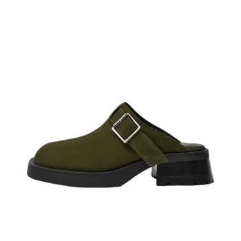 MIISTA Closed Toe Slippers 5cm Women's Green