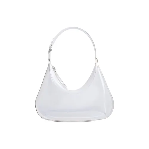 By Far Baby Amber PU PVC One Shoulder Handbag Small Size Women's Snow White