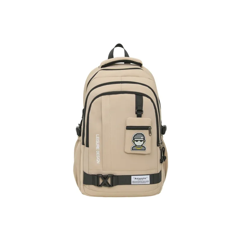 NOMK Nylon Backpack Regular Unisex Black/Khaki/Gray/Green/Blue-4