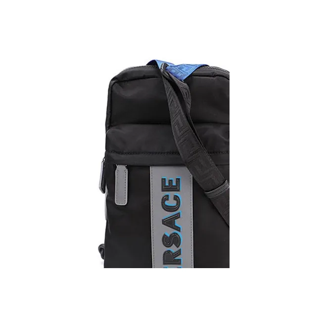 FANSIZHE Nylon Fabric Sling Bag Regular Men's Black-4