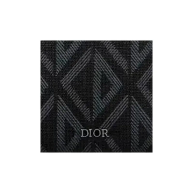DIOR Canvas Wallet Men's Black & Gray-2