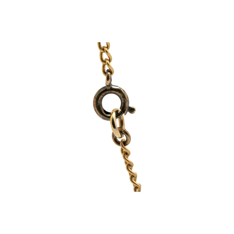 CHANEL 2001 Gold Plated And Enamel Coco Star Necklace Costume Necklace-1
