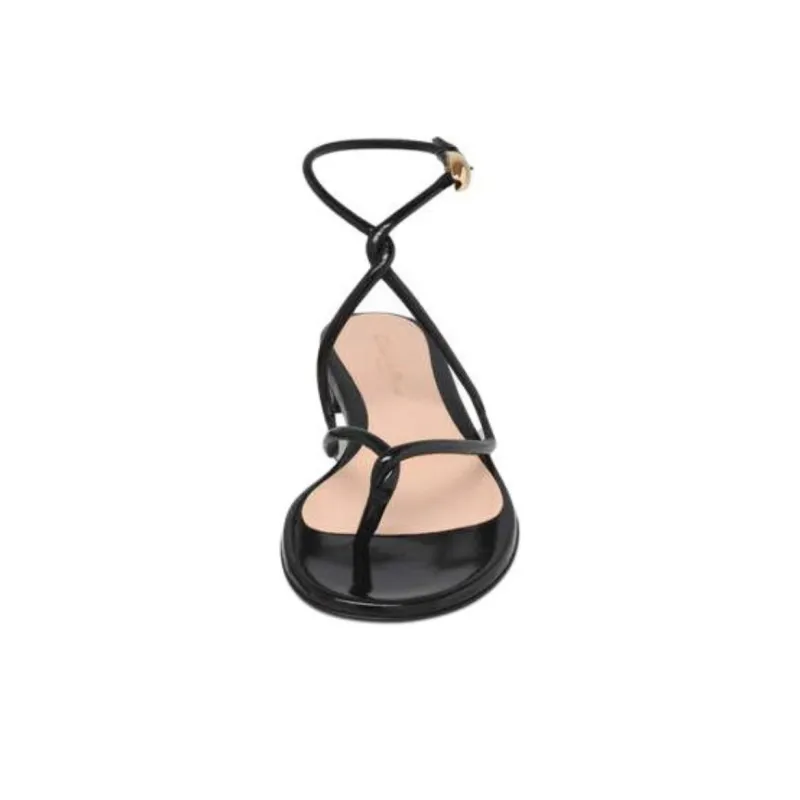 GIANVITO ROSSI Black Mamba One Strap Sandals Women's Black-4