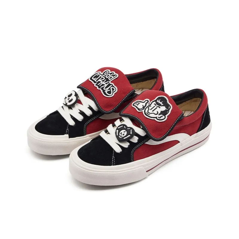 OddCIRKUS Astley Pro Flippie Anti Slip And Wear Resistant Balance Low Top Skateboard Shoes Unisex Black Red-2