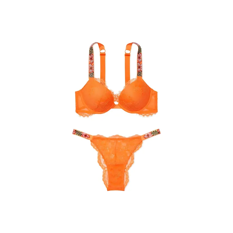 Victoria's Secret Underwear Set Women's Orange-0