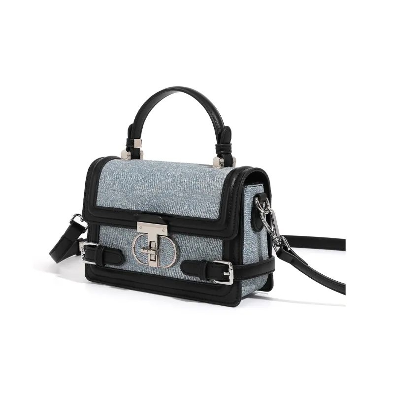 BOBDOG PU Baguette Shoulder Crossbody Bag Small Size Women's Blue-2