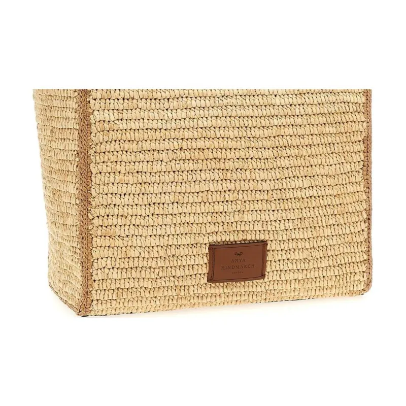 Anya Hindmarch Small Eyes Raffia Tote Bag-3