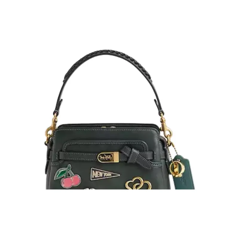 COACH Tate Leather Shoulder Bag Crossbody Bag Handbag Small Size Women's Amazon Green-4