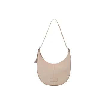 LONGCHAMP Cow Leather Shoulder Bag Large Size Women's Clay