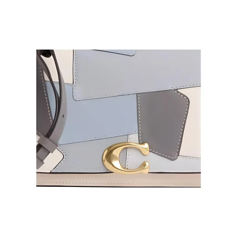 COACH Bandit Calfskin Shoulder Bag Medium Size Women's Brass With Ivory Accents-3