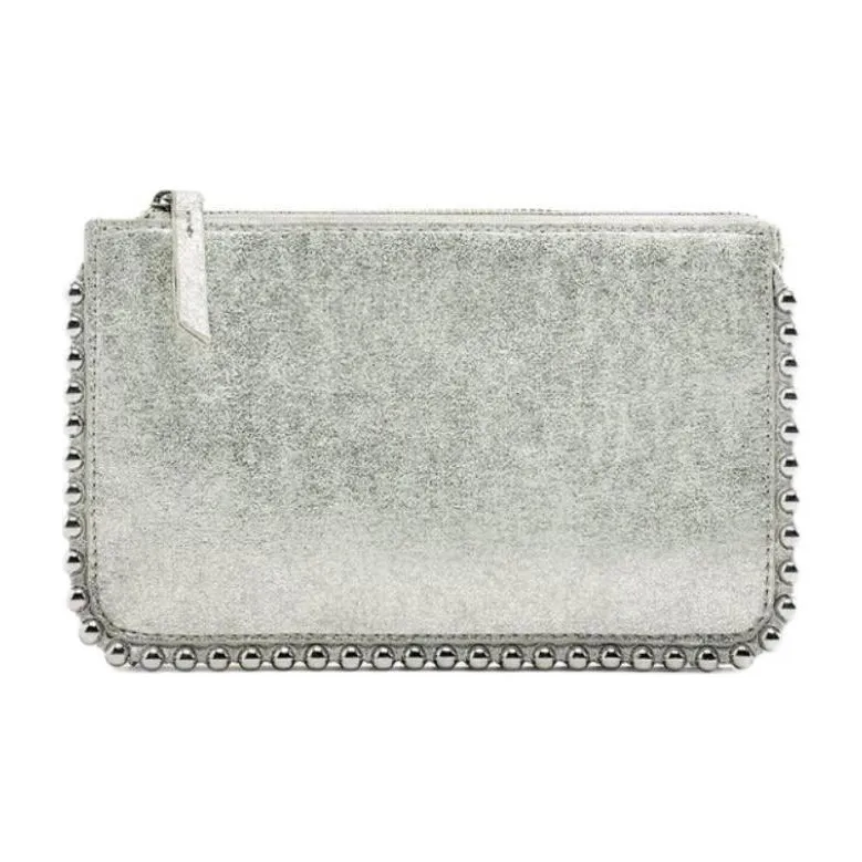 ZARA PU Shoulder Bag Crossbody Bag Mini Women's Silver-0