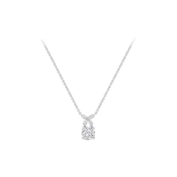 Graff 18K White Gold Necklaces Women's Silver