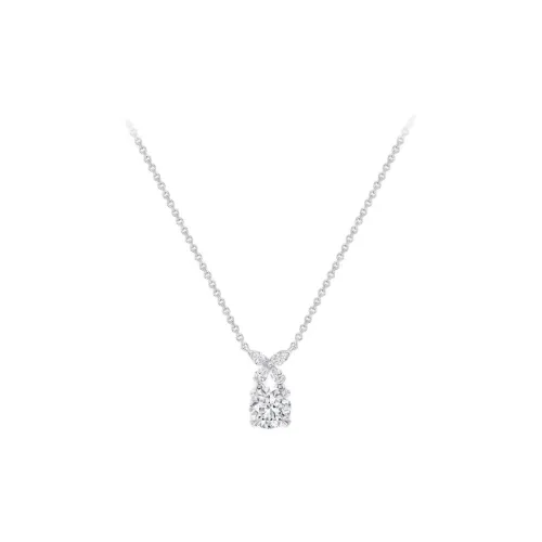 Graff 18K White Gold Necklaces Women's Silver