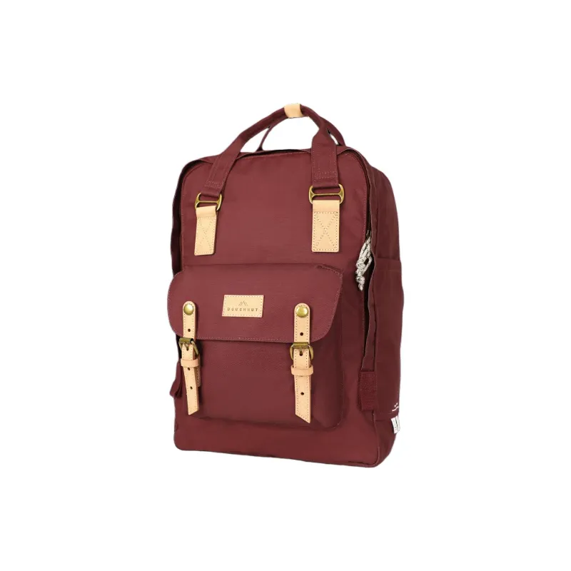 Doughnut Recycled Polyester Backpack Tubas Unisex Burgundy-1