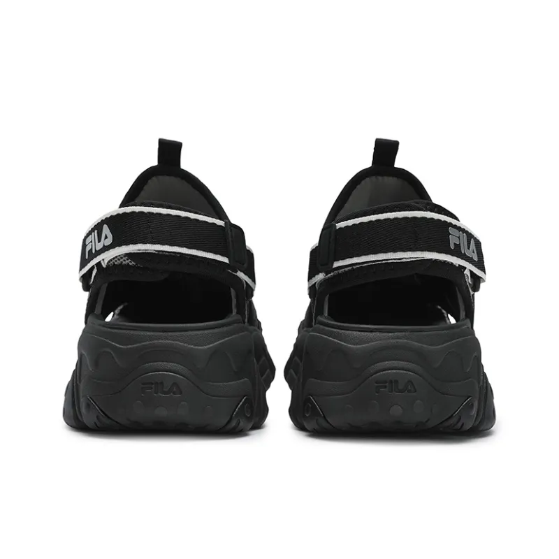 FILA FLUID 5 SANDAL Cat Paw Sandals, River Trekking Girlish Beach Sandals Women's Black Gray-4