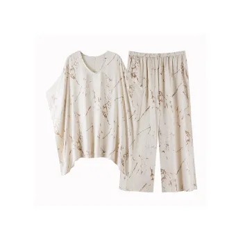 XIAFENYAN Pajama Set Women's Apricot