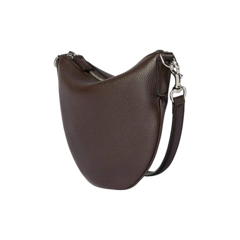 GUCCI Leather Shoulder Bag Mini Men's Dark Brown-1