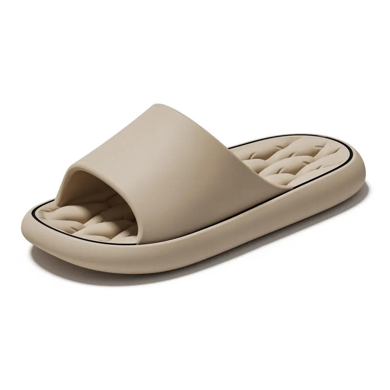 Soft Minimalist Style Geometric, Home Slippers, Solid Color Summer Quiet Bathroom Dormitory, Hexagonal Grid, Unisex-18