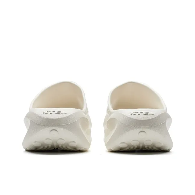 XTEP Slip-Resistant Abrasion-Resistant Slide Slippers Men's White Sand Gray-4