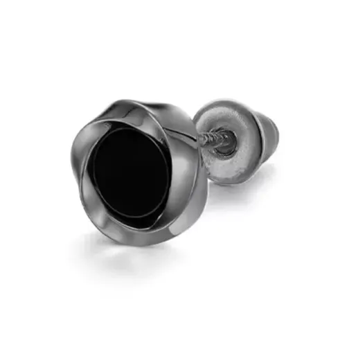 JIACUIYUN Obsidian Stud Earrings Unisex-5