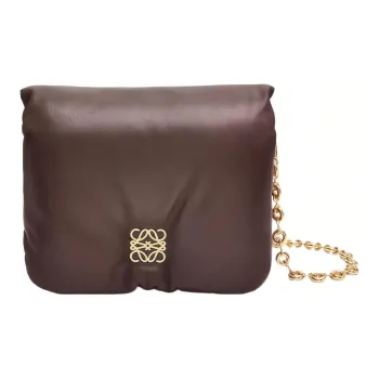 LOEWE Puffer Goya Shoulder Bag Dark Chocolate