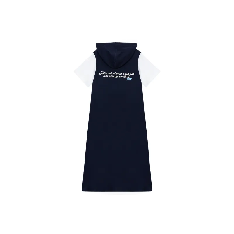B.Duck Short Sleeved Dress Women's Navy Blue-1