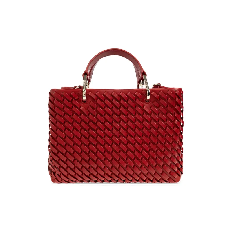 EMPORIO ARMANI Leather One Shoulder Handbag Women's Red-2