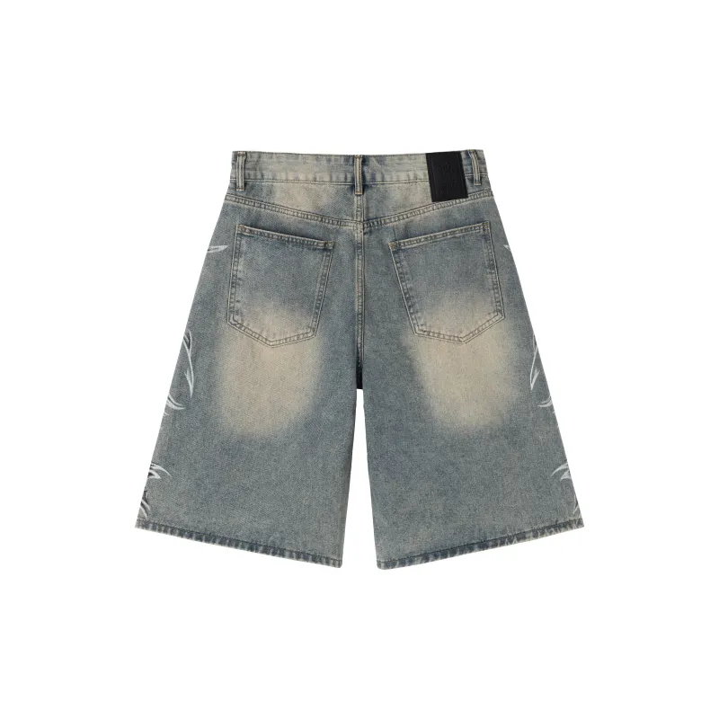 PILOTDRAGON SS25 Denim Shorts Unisex Blue-1