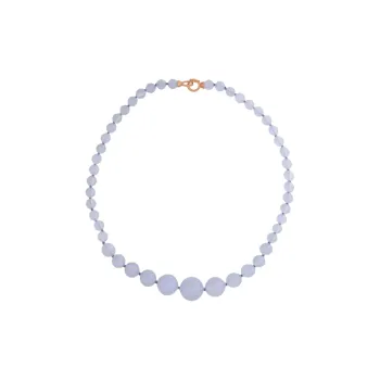 Irene Neuwirth 18kt Rose Gold Graduated Gumball Chalcedony Necklace