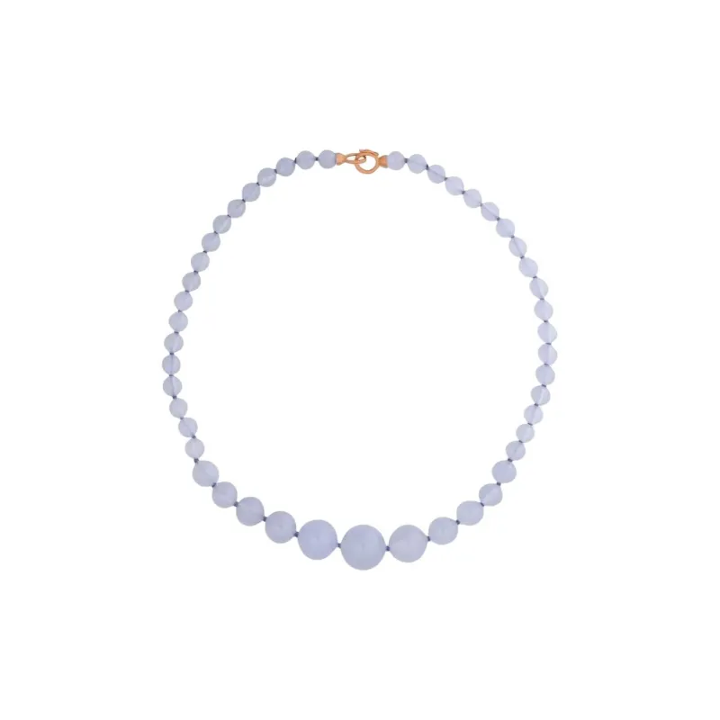 Irene Neuwirth 18kt Rose Gold Graduated Gumball Chalcedony Necklace-0